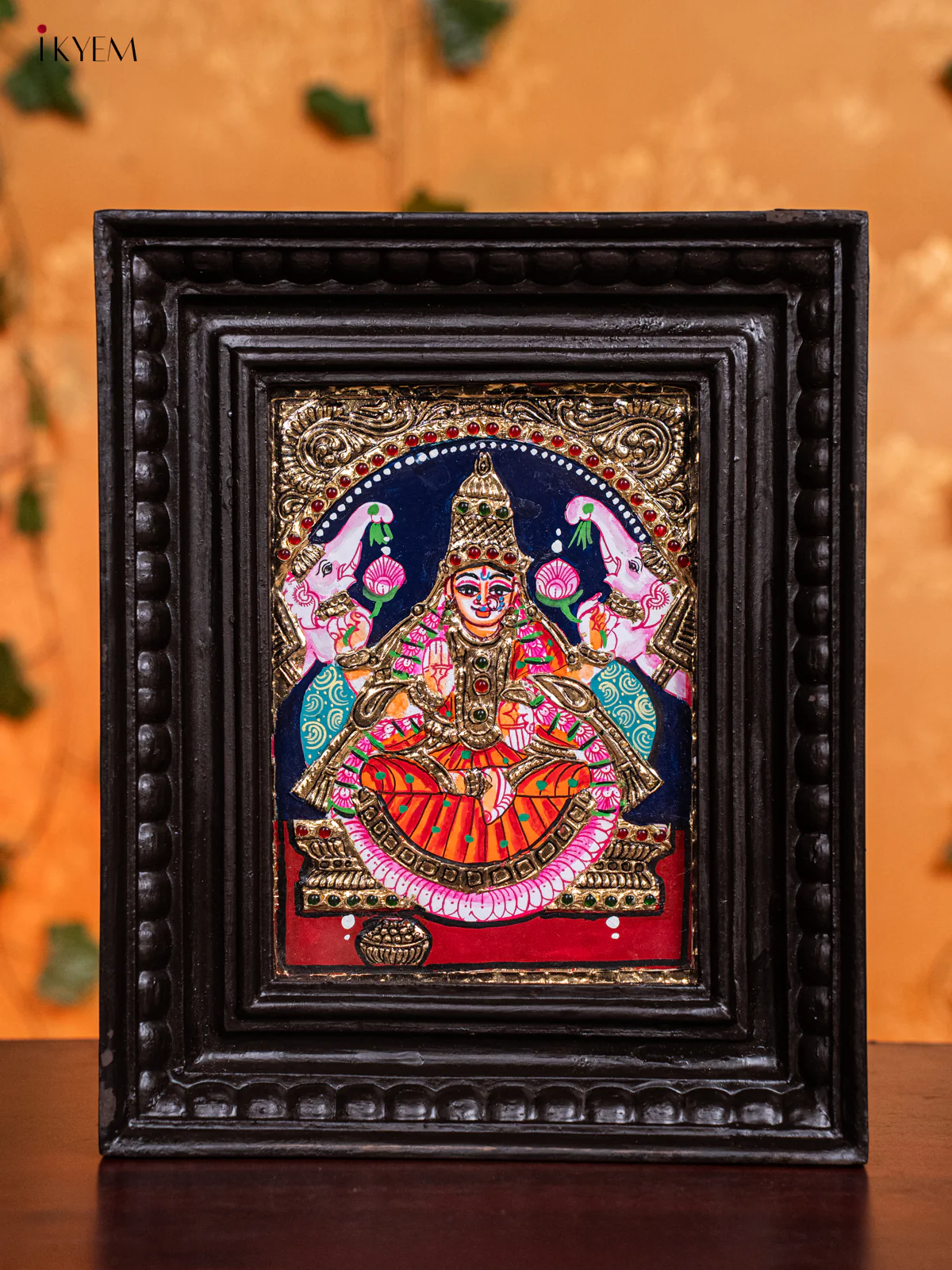 Gaja Lakshmi Tanjore painting (11x9) - KH26127