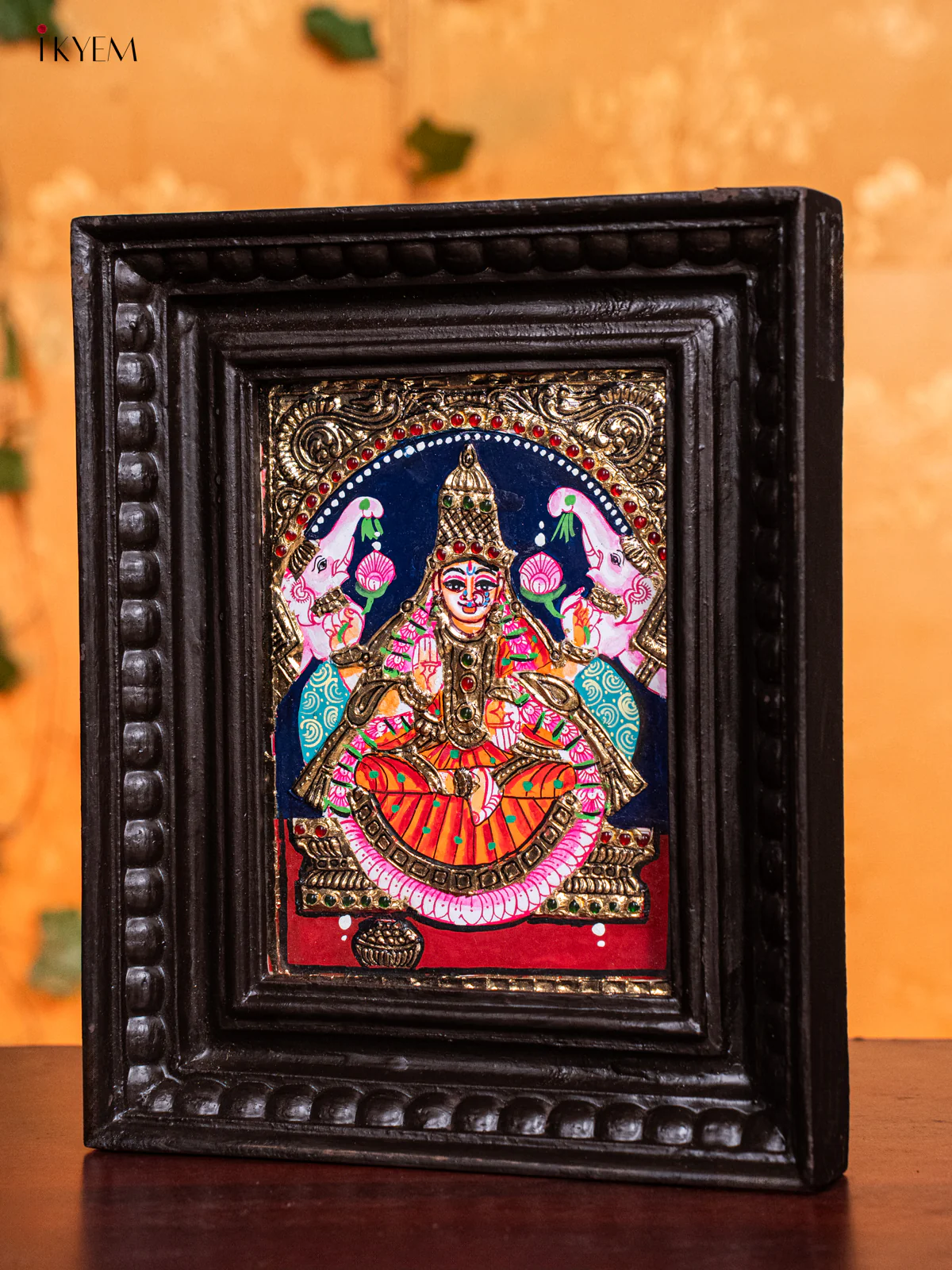 Gaja Lakshmi Tanjore painting (11x9) - KH26127 - Image 4