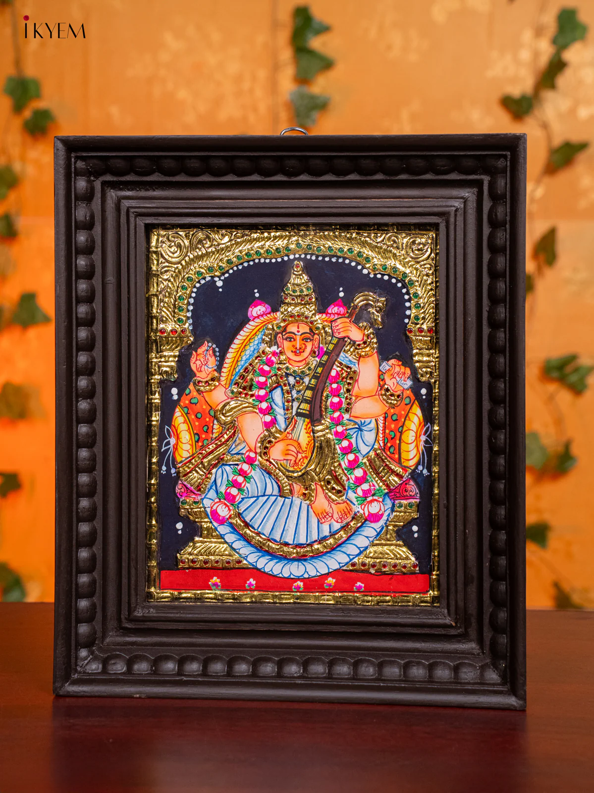 Saraswathi - Tanjore painting (13 x 11) - KH26158