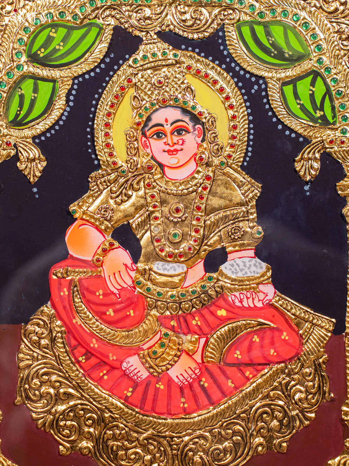 Annapoorani Tanjore Painting - (18 x 15) - KH26181 - Image 3