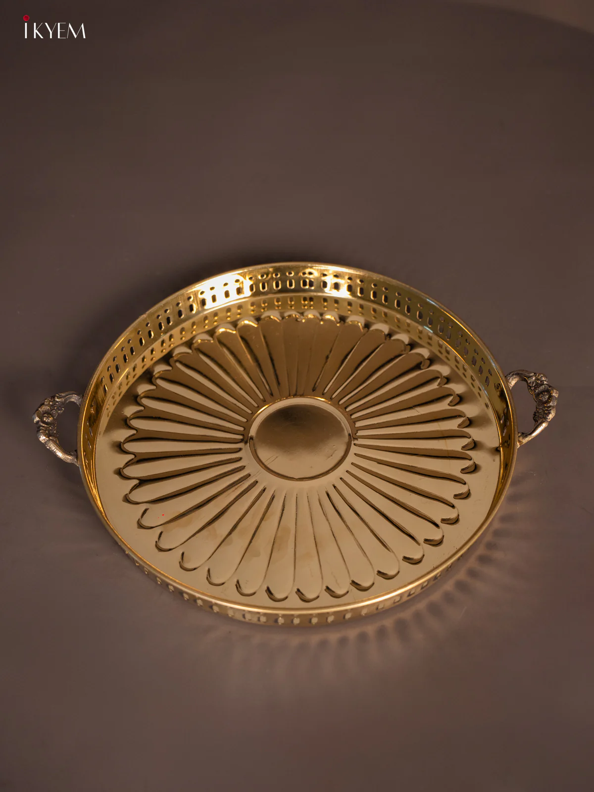 Round Brass Tray (12x12) Inches - KH28113 - Image 3