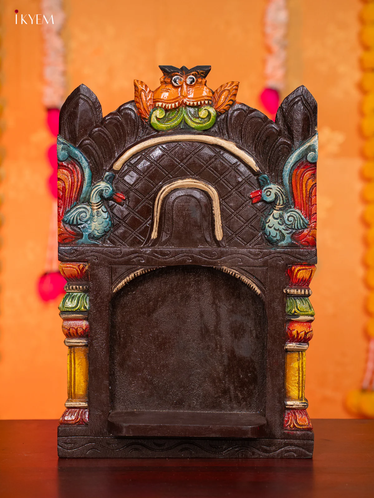 Wooden Hand Carved Painted Gopuram - KH30125