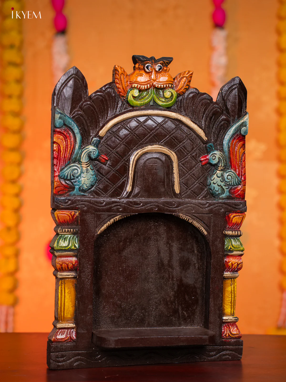 Wooden Hand Carved Painted Gopuram - KH30125 - Image 3