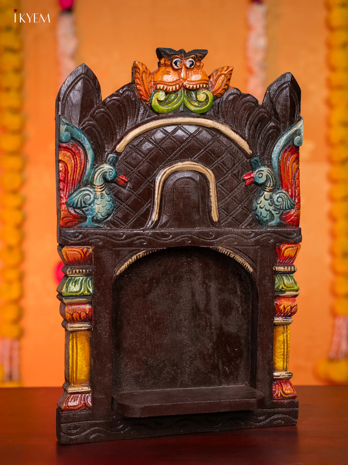 Wooden Hand Carved Painted Gopuram - KH30125 - Image 5