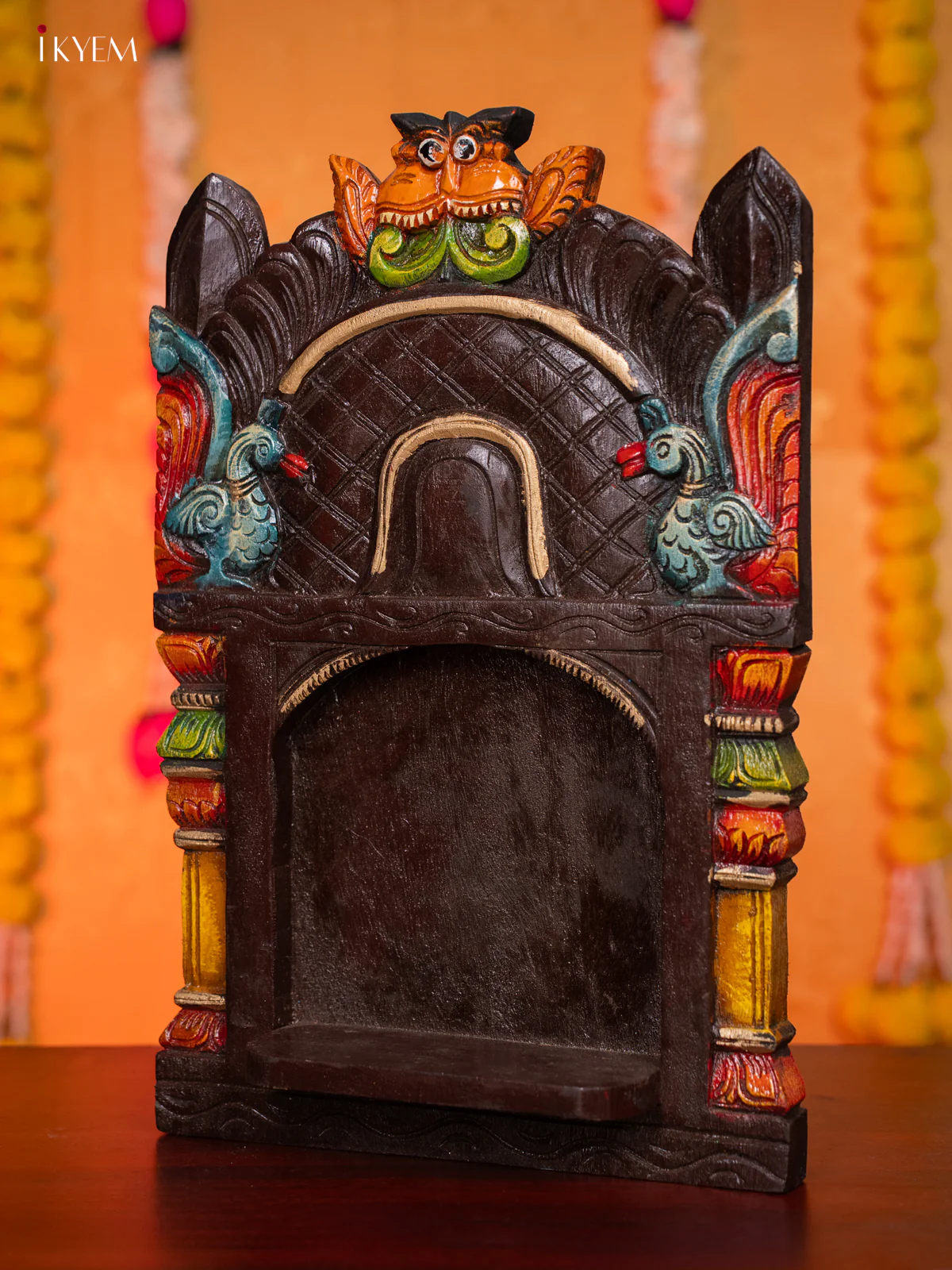 Wooden Hand Carved Painted Gopuram - KH30125 - Image 6