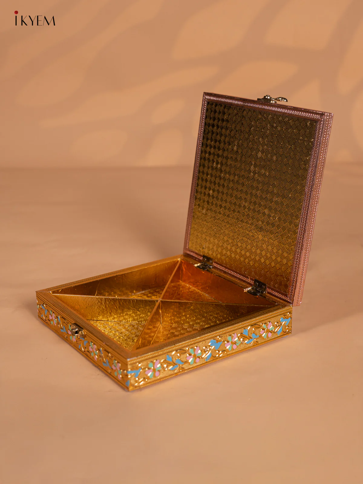 Butterfly-Design Dryfruit Box - 8 Inch - KI03141 - Image 4