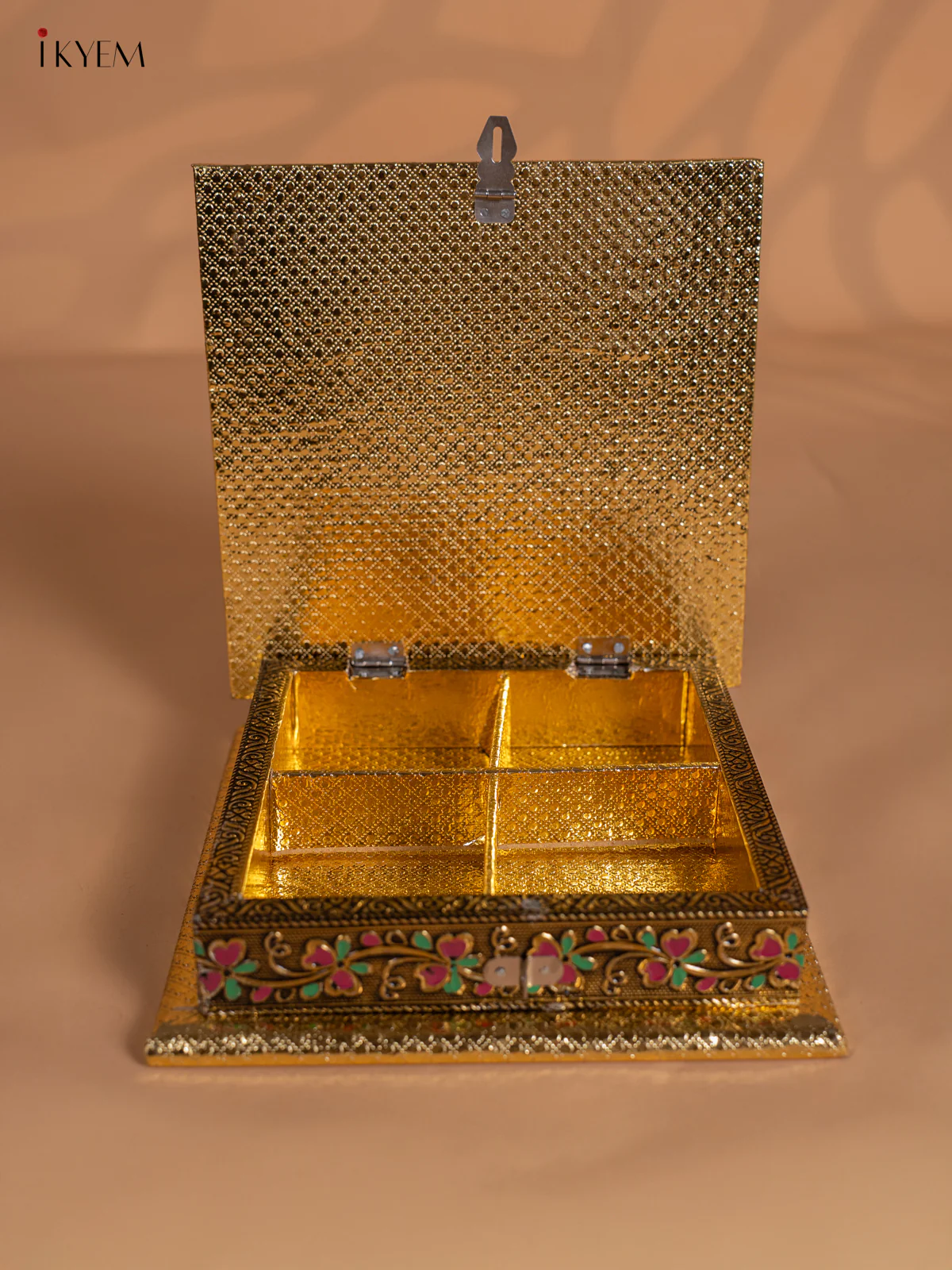Peacock design Dryfruit Box - 8 Inch - KI03142 - Image 2