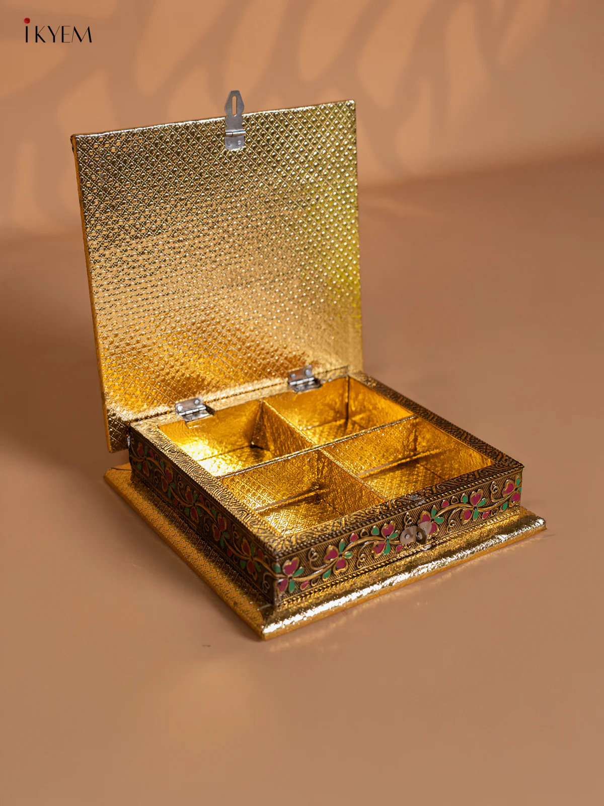 Peacock design Dryfruit Box - 8 Inch - KI03142 - Image 3
