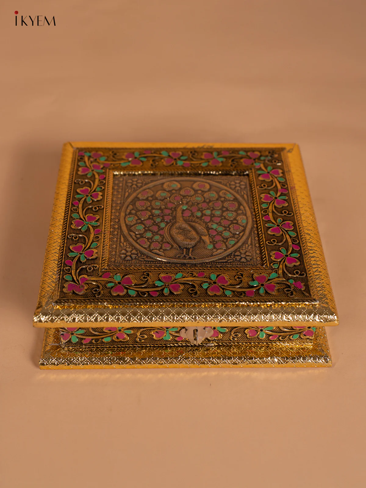 Peacock design Dryfruit Box - 8 Inch - KI03142 - Image 6