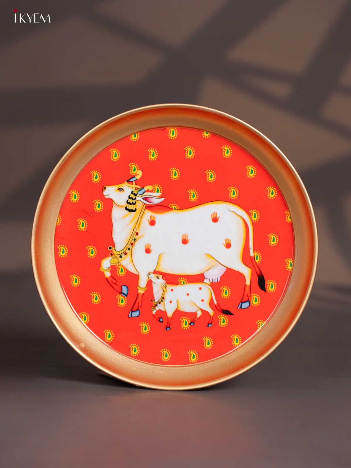Barss Coated Plate Cow & Calf - Red - 8 Inches - KI06121