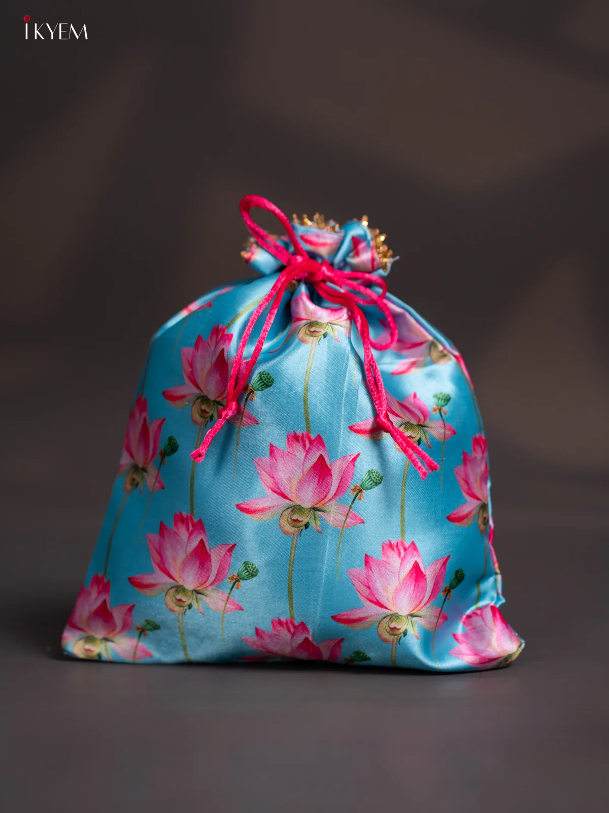 Lotus Potli Bag - Blue - KI06167