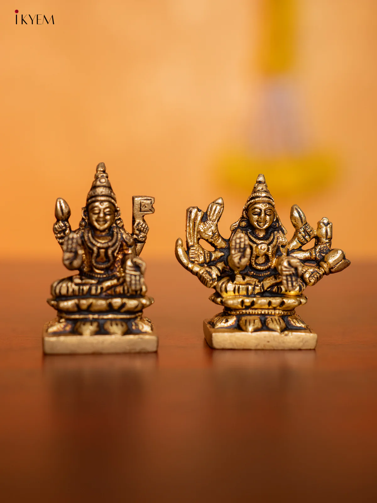Brass Ashtalakshmi Set - 2 Inch - KI07137 - Image 2
