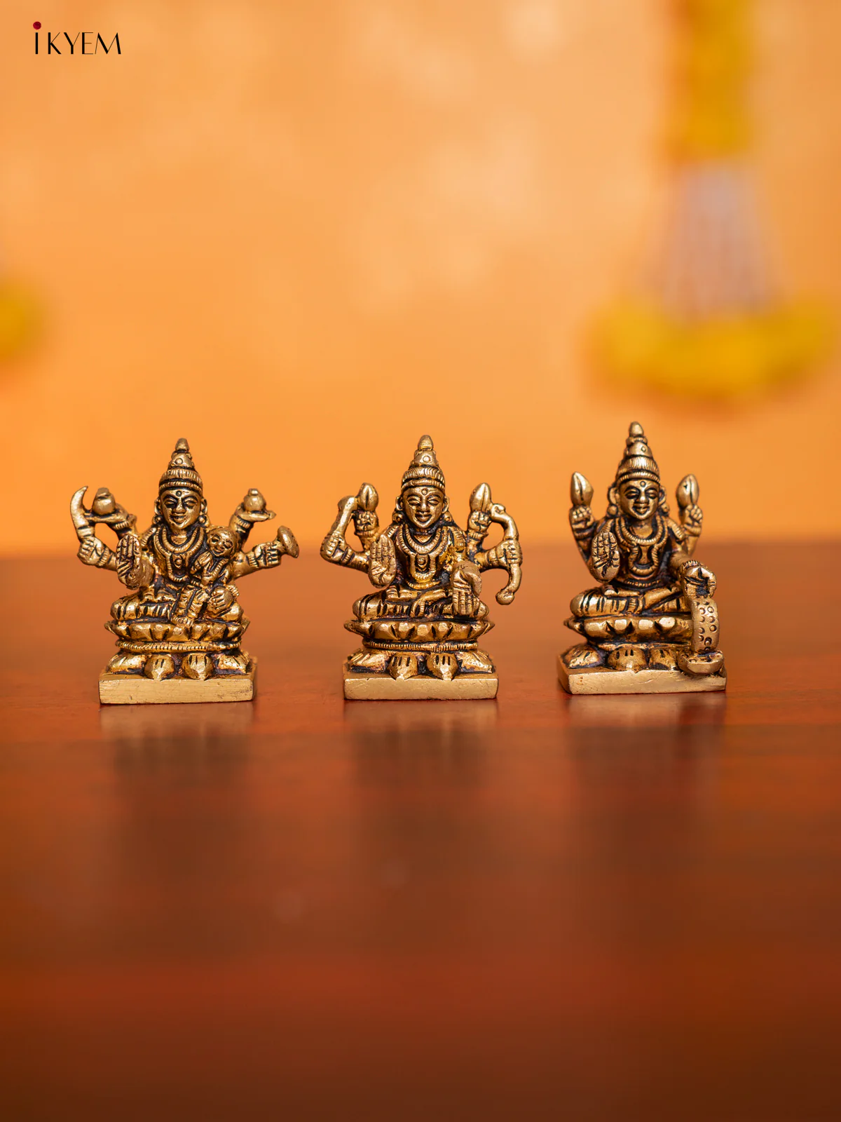 Brass Ashtalakshmi Set - 2 Inch - KI07137 - Image 5