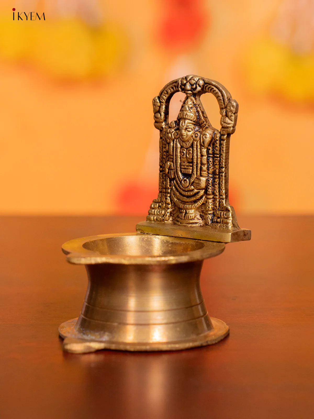 Brass Perumal Diya - 4 Inch - KI07148 - Image 5