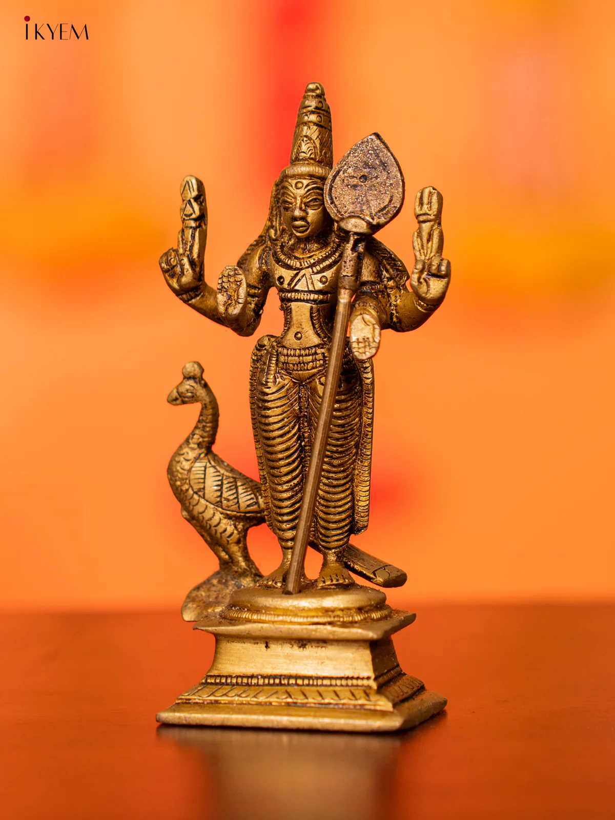 Brass Murugan Idol - 5 Inch - KI07152 - Image 5