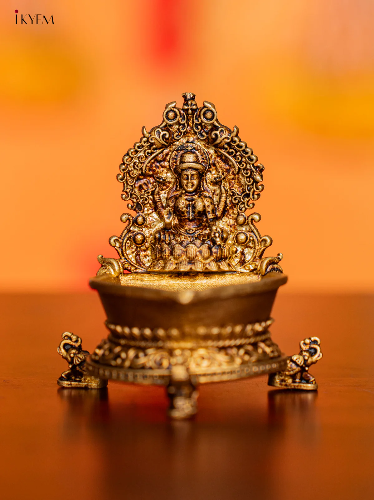 Brass Lakshmi Diya - 2.5 Inch - KI07153