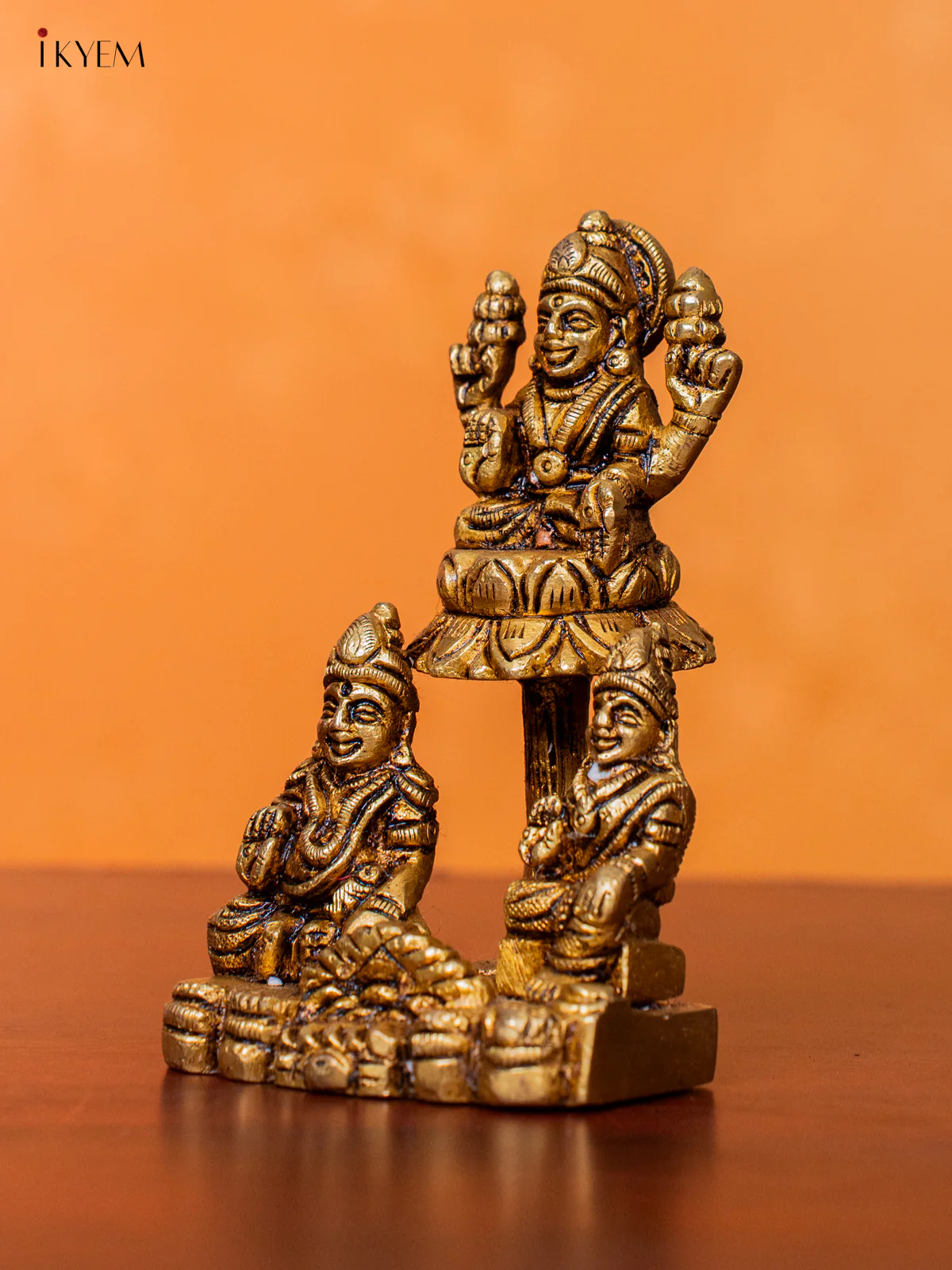 Brass Lakshmi Kuber Chitralekha Idol - 4 Inches - KI07156 - Image 2