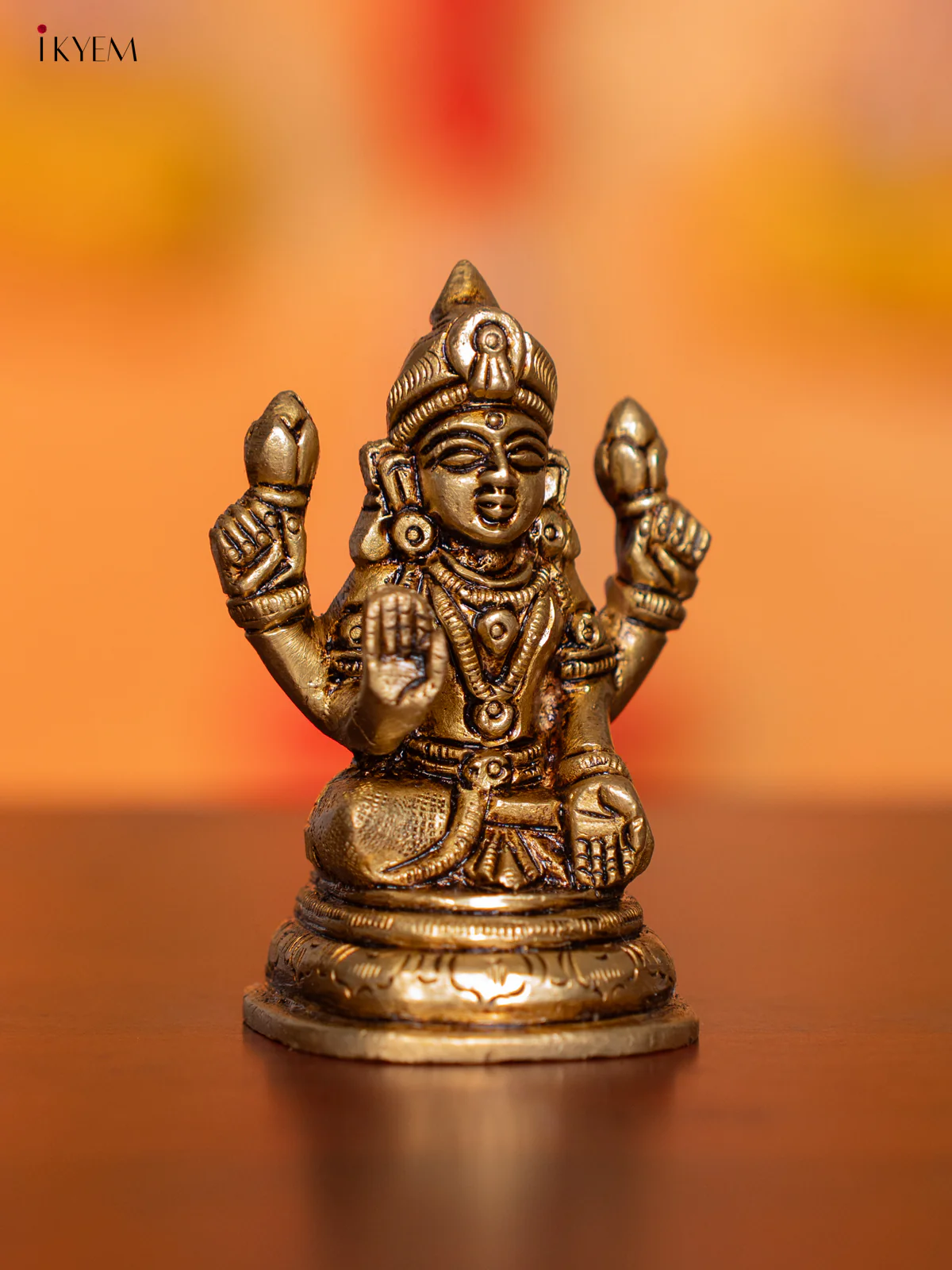 Brass Lakshmi Idol - 3 Inch - KI07160 - Image 3