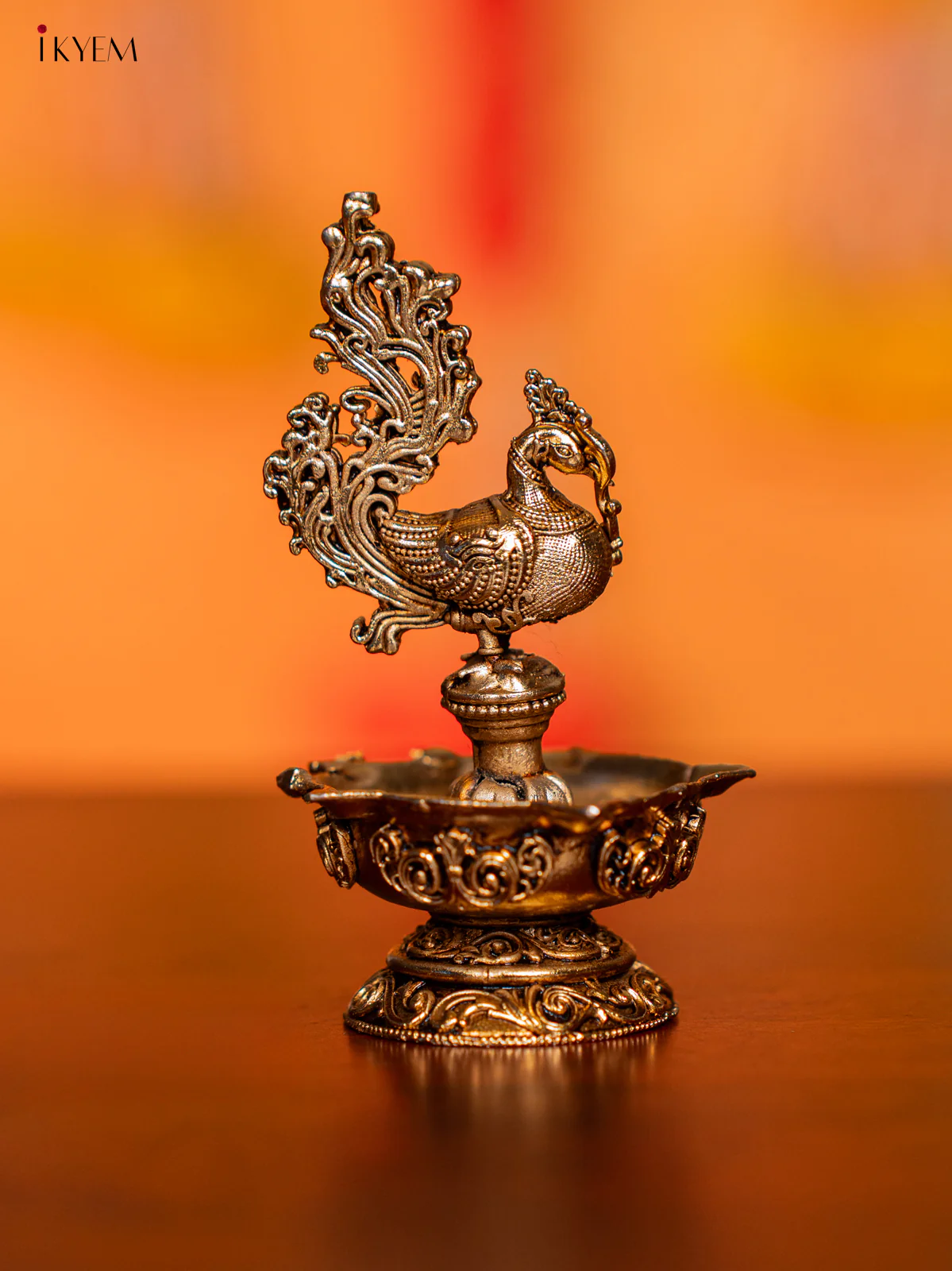 Brass 5-face Annapakshi Diya - 3.5 Inches - KI07165