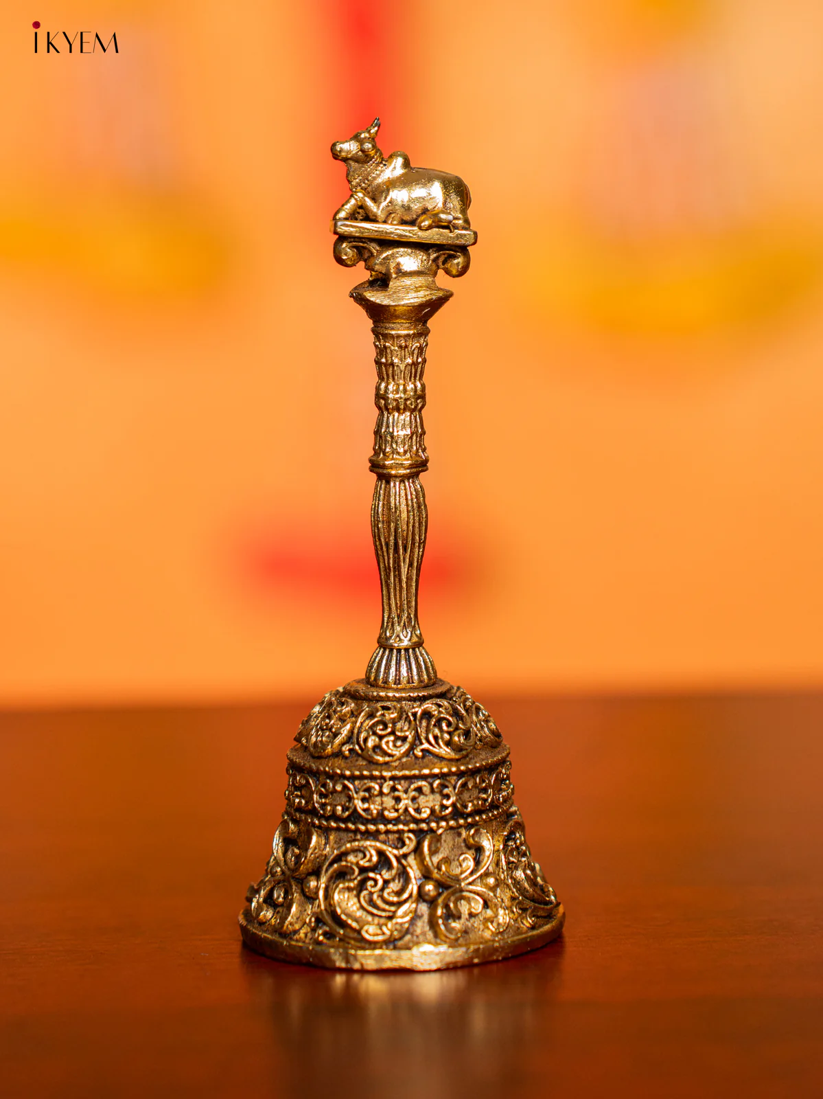 Brass Nandi Pooja Bell - 5 Inch - KI07167