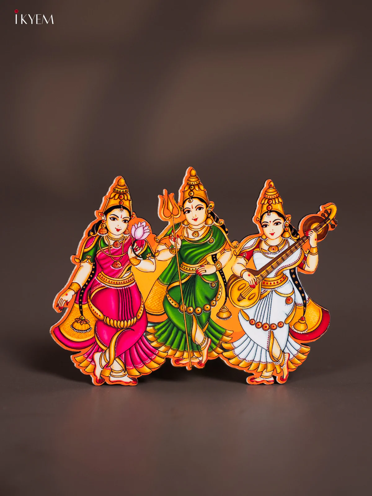 Lakshmi Saraswathi Durga Printed Fridge Magnets - KI08116