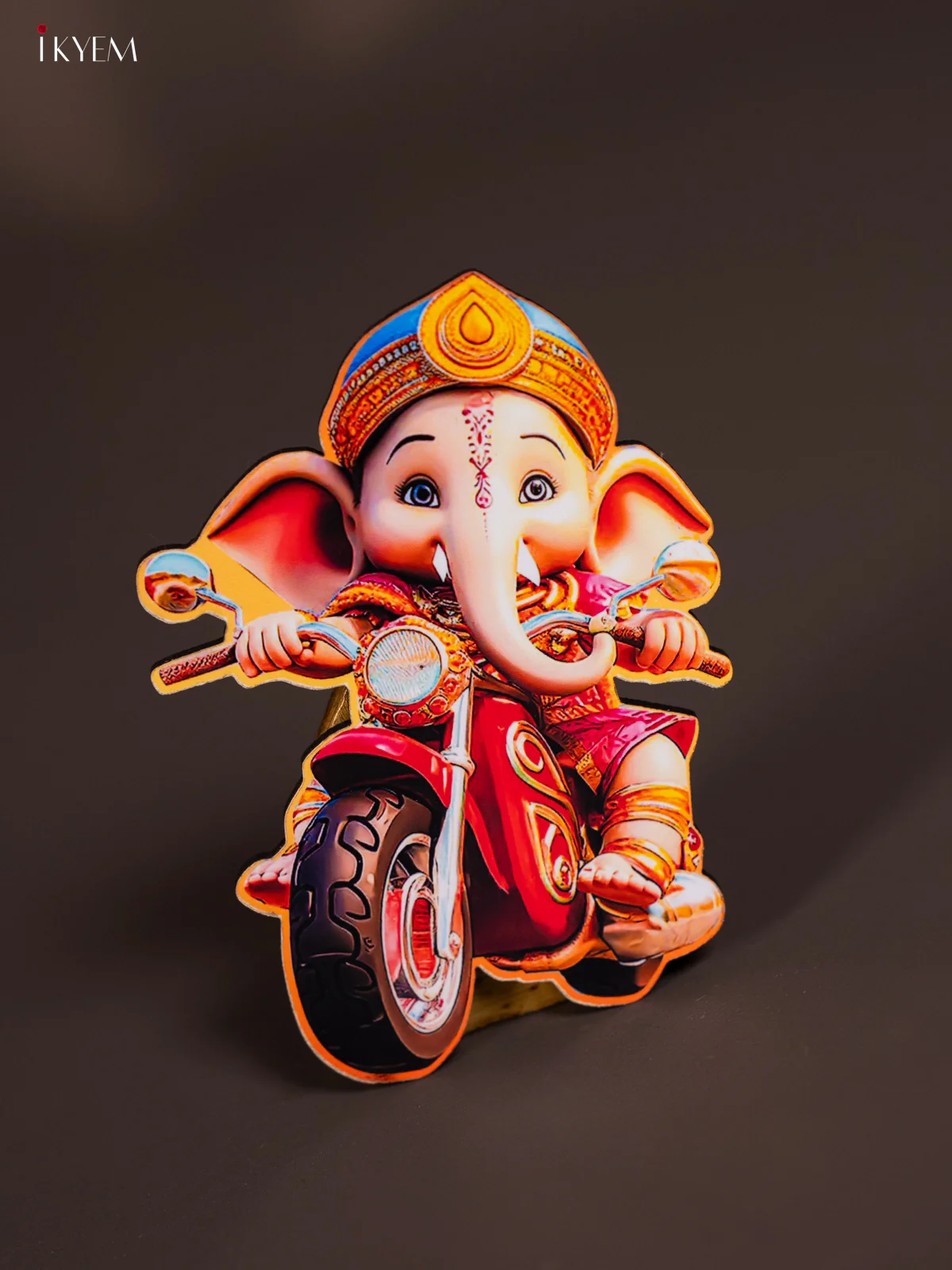 Bike Ganesha Printed Fridge Magnets - KI08118