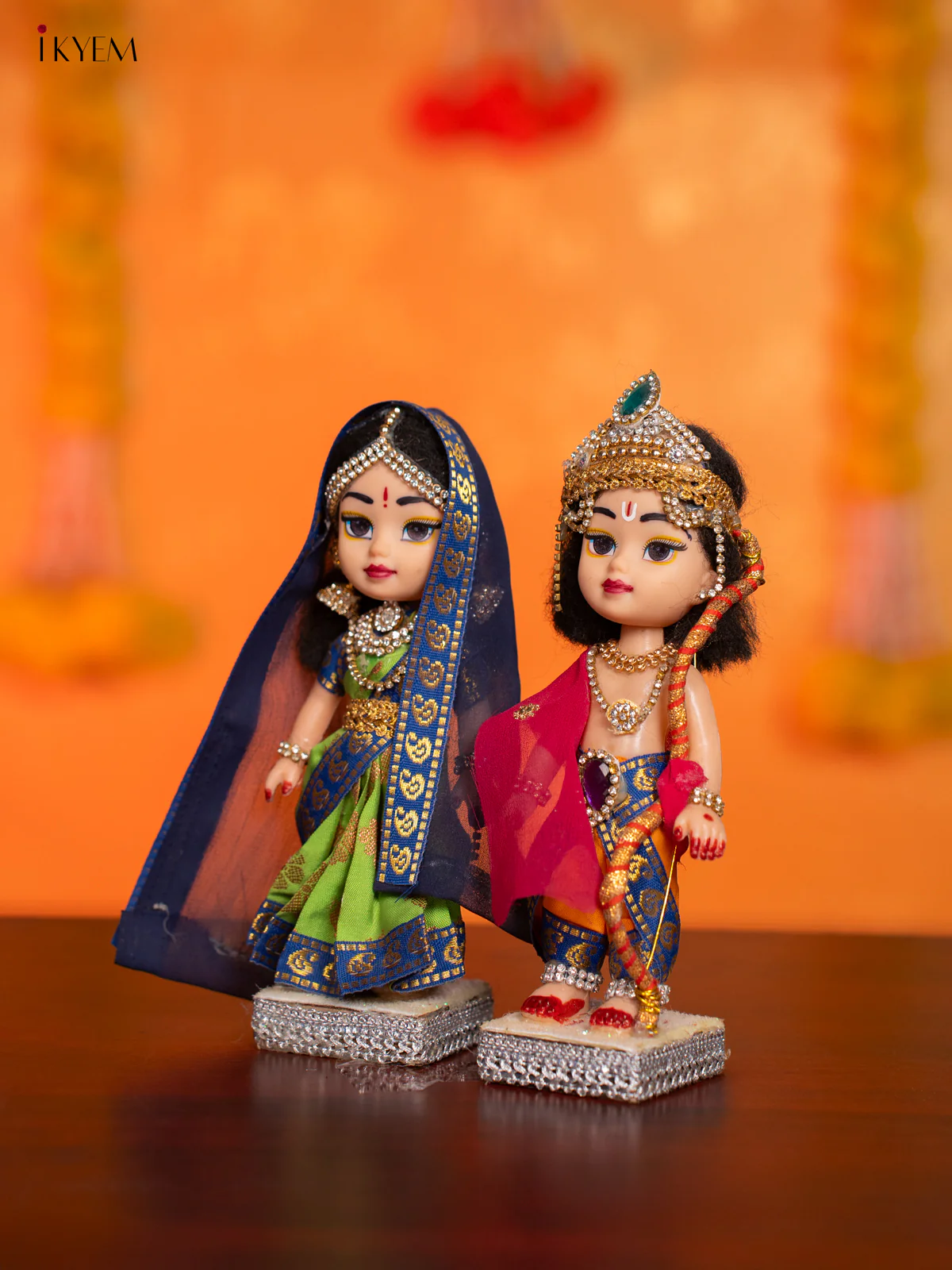 Radha Krishna - Golu Display Doll - 7 Inches - KI09171 - Image 3