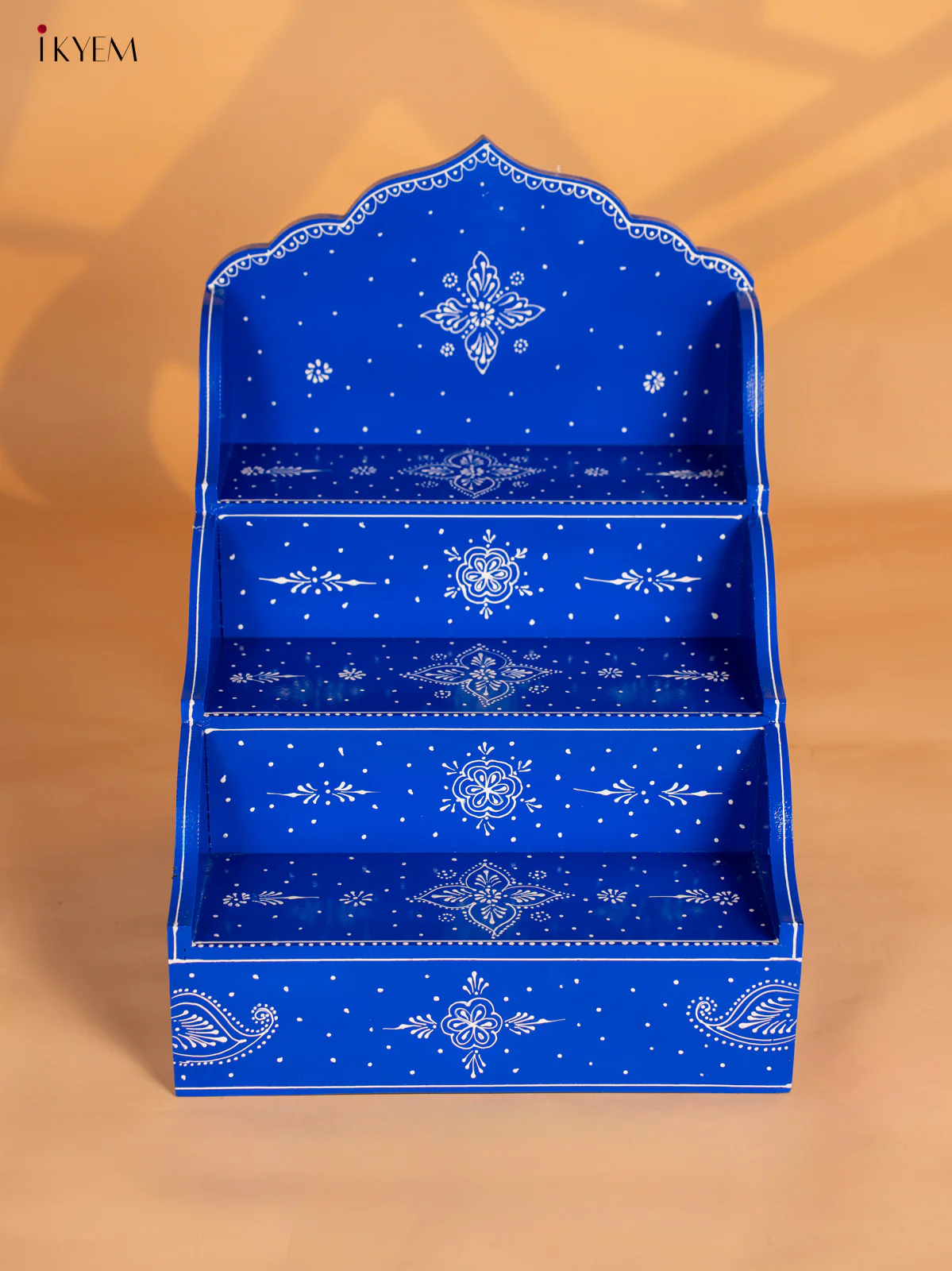 WOODEN HANDPAINTED 3 STEPS GOLU PADI - Blue - KI12140 - Image 4