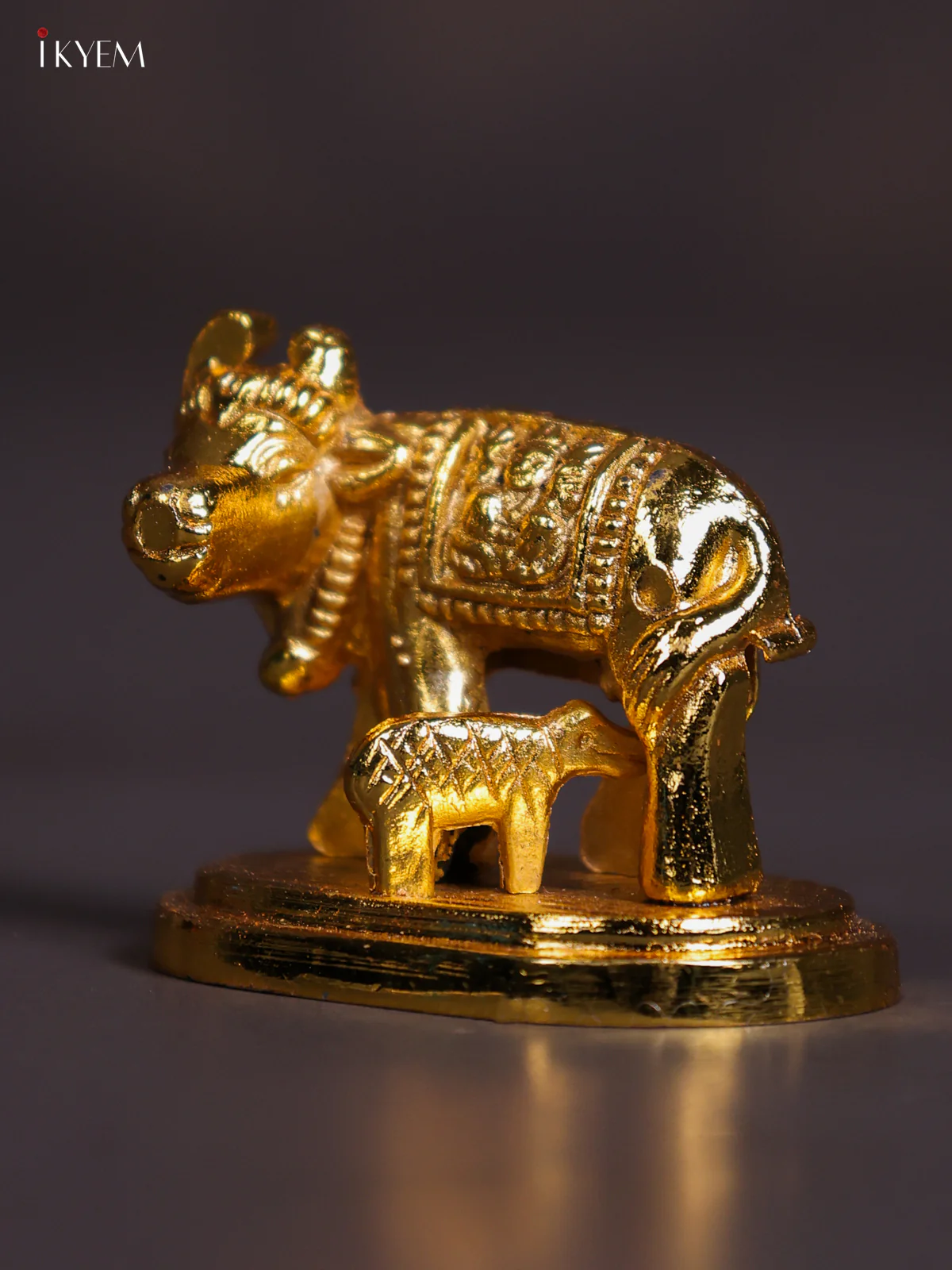 Gold‑Plated Cow & Calf Figurine – 1.5 Inch - KI17114 - Image 2