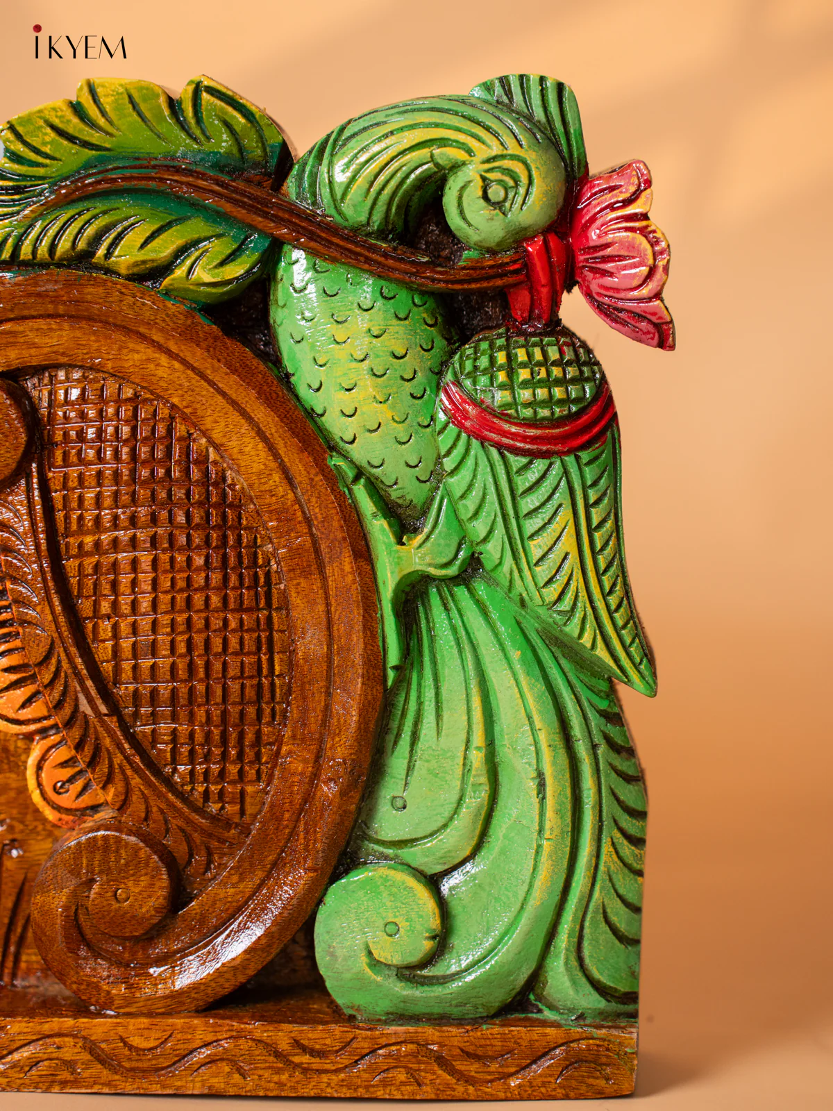 Wooden Hand Painted Ranganathar with Lakshmi Panel - KI17127 - Image 4