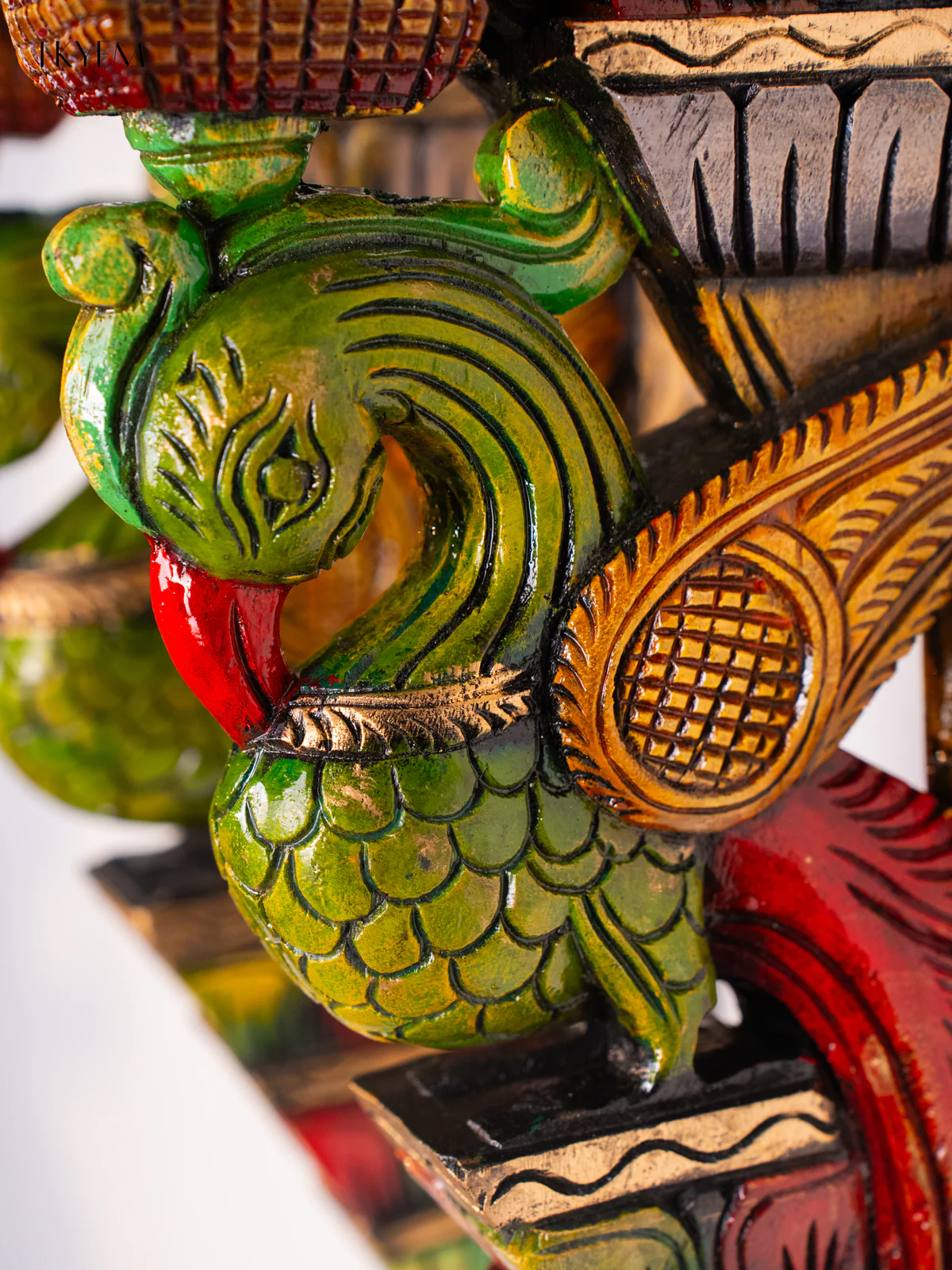 Wooden Hand painted Parrot Wall Bracket - 18 Inches - KI17138 - Image 3