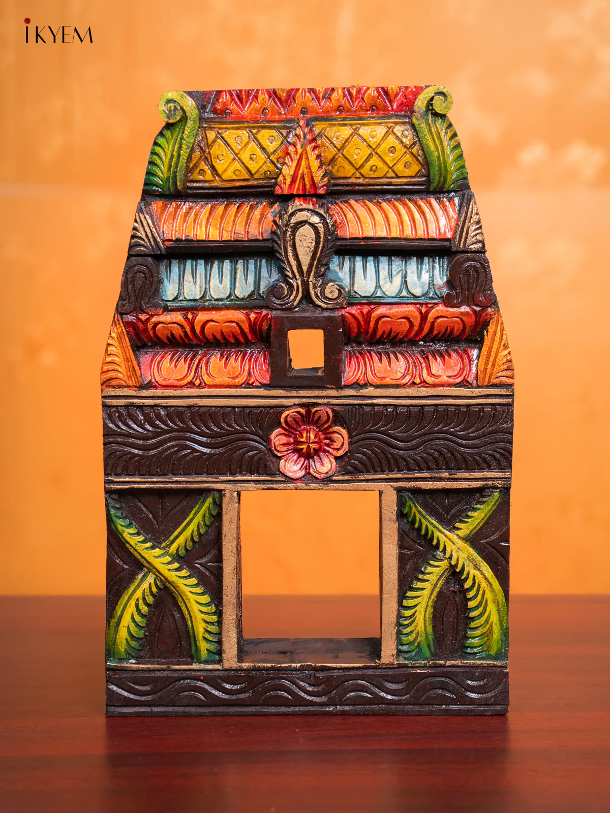Wooden Gopuram Panel - 15 Inches - KI17145