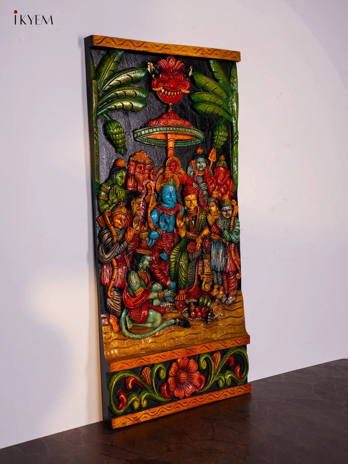 Wooden Ram Darbar Wall Frame - 36 Inches - KI17150 - Image 2