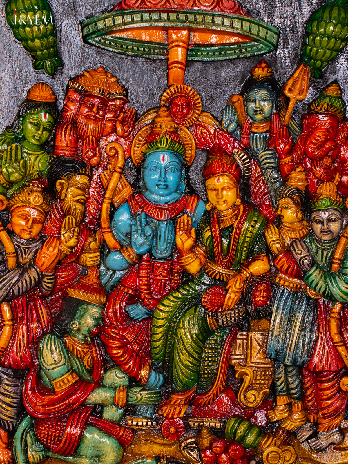 Wooden Ram Darbar Wall Frame - 36 Inches - KI17150 - Image 3