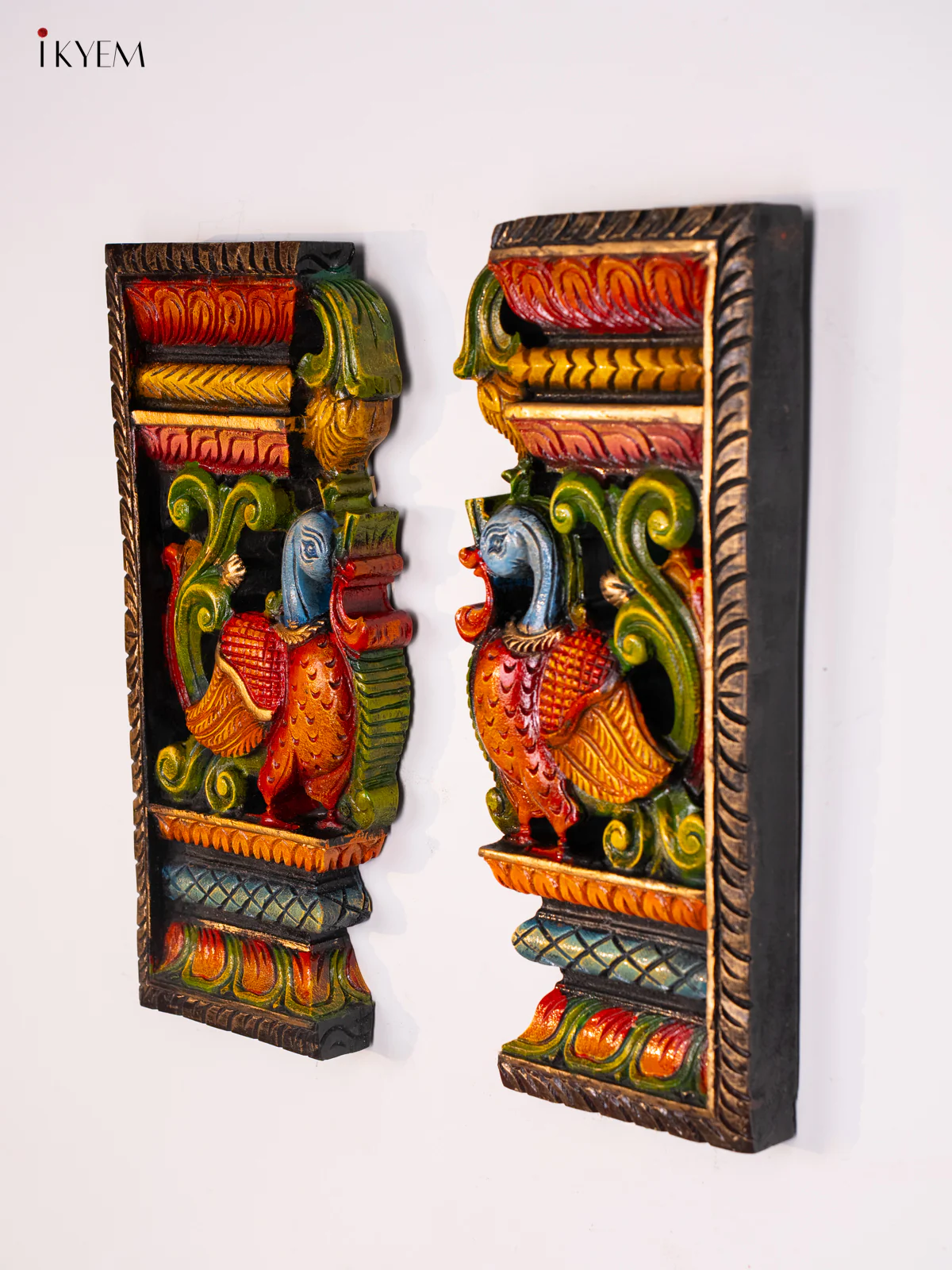 Wooden Hand Painted Annam Wall hanging set - 18 Inches - KI17152 - Image 5
