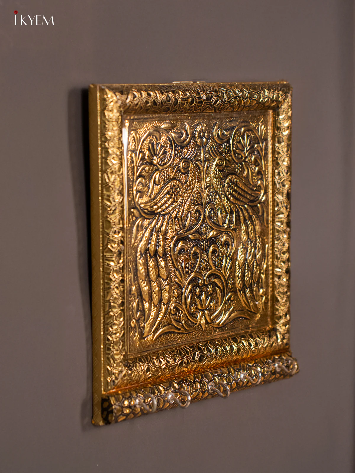 Key Holder with Peacock design - 8.5 Inch - KI18119 - Image 4