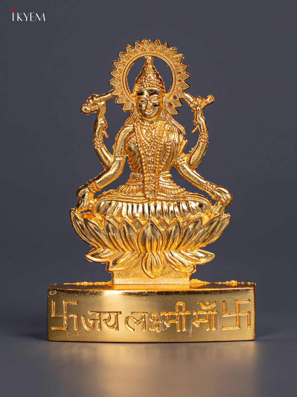 Gold‑Plated Lakshmi Idol – 4 Inch - KI20148