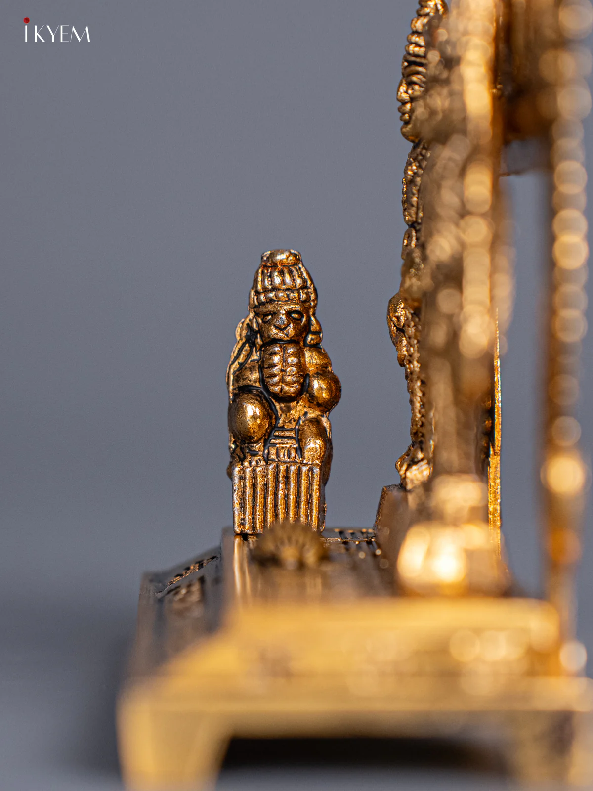 Antique Gold Plated ram Dharbar - 4 Inch - KI20152 - Image 3