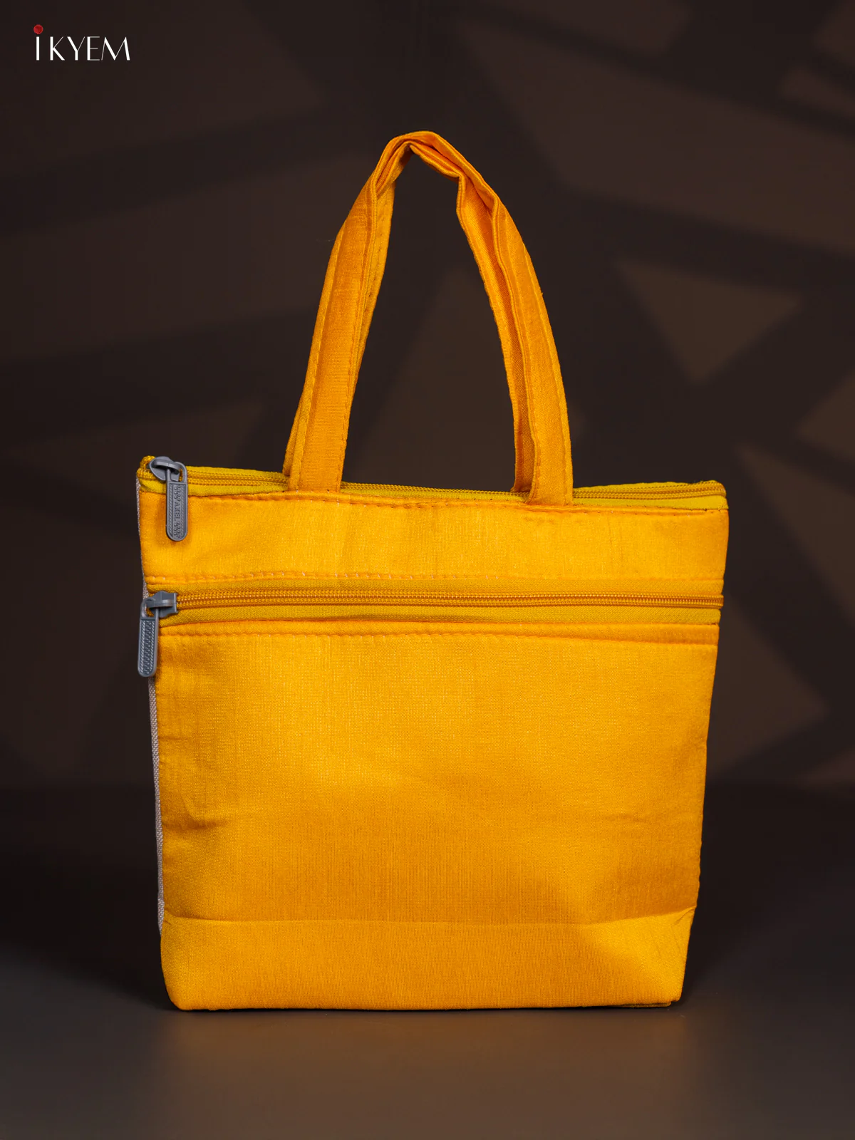 Elephant Design Jute Handbag- Yellow - KI24119 - Image 3