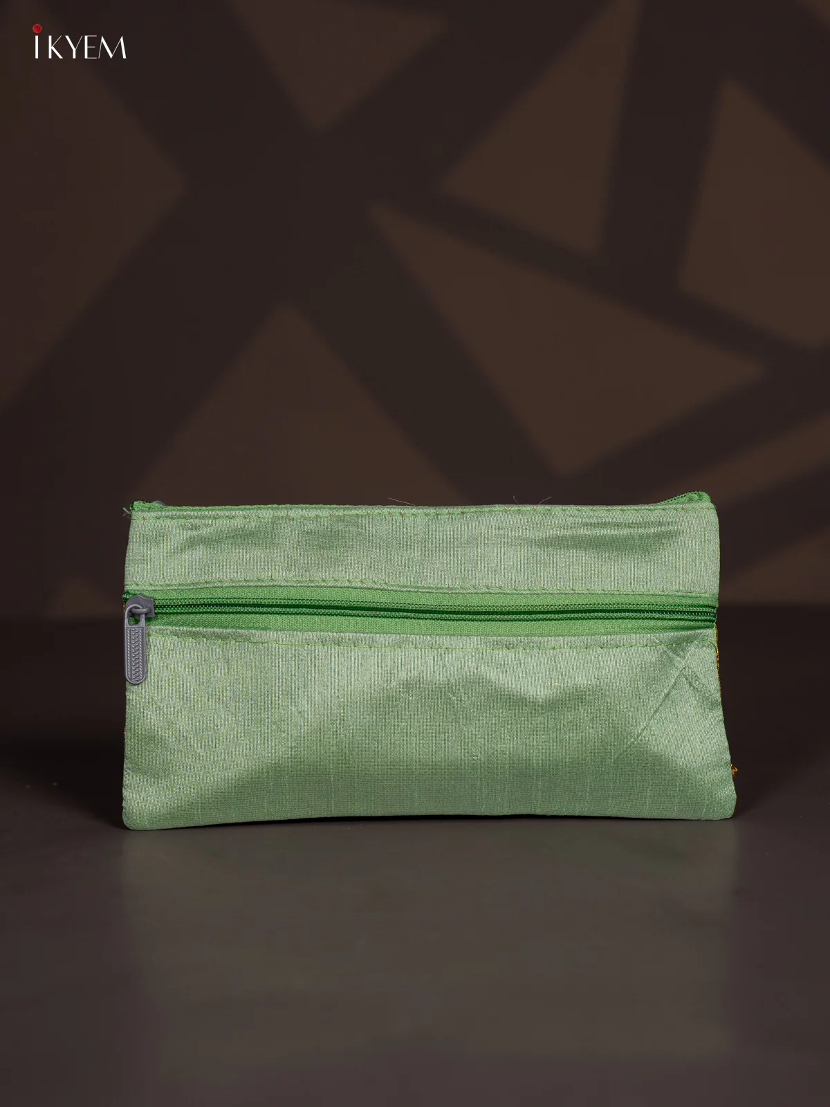 Golden Embroidered Work Purse - Green - KI24131 - Image 3