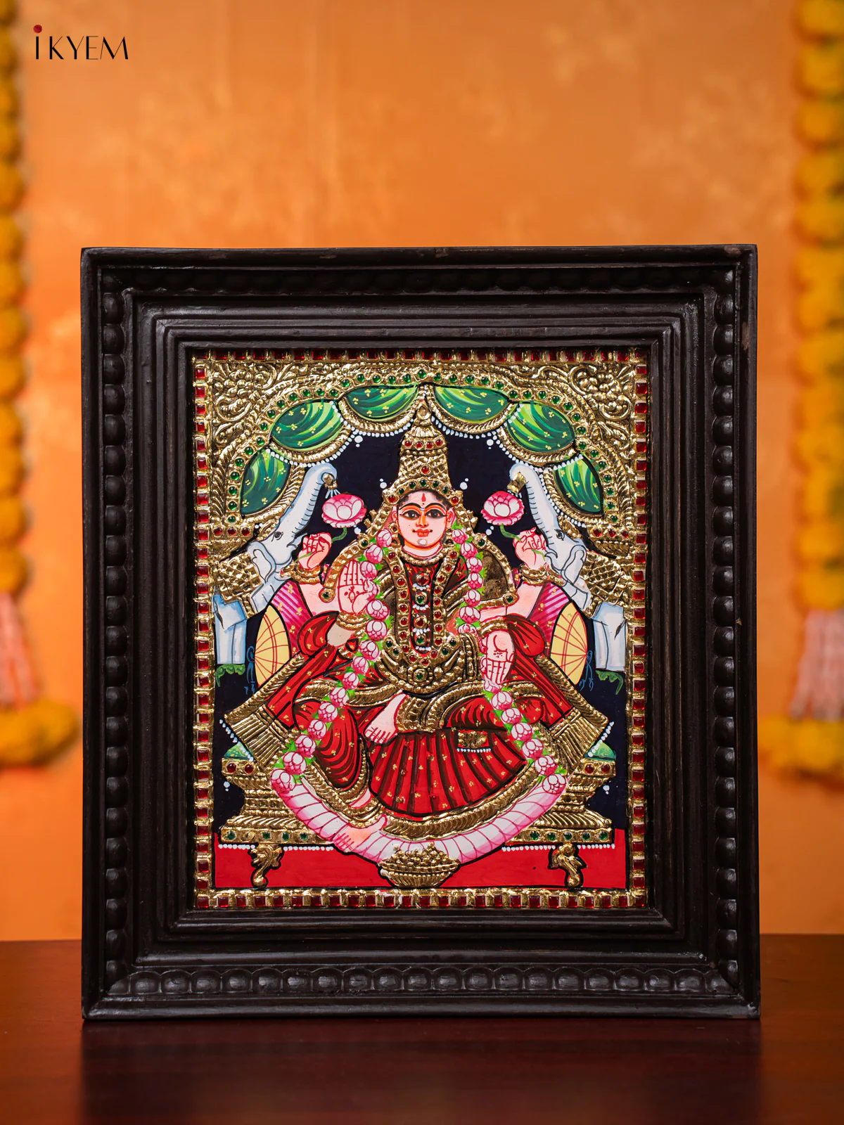 Gajalakshmi Tanjore painting (15*13)
