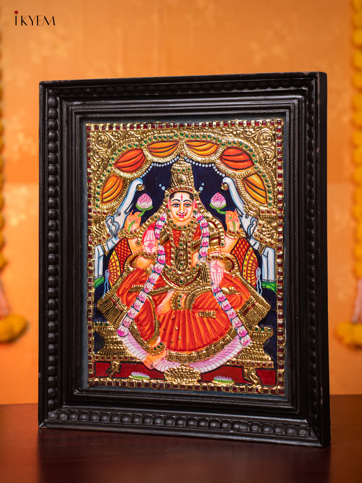 Gajalakshmi Tanjore painting (18*15) - Image 2