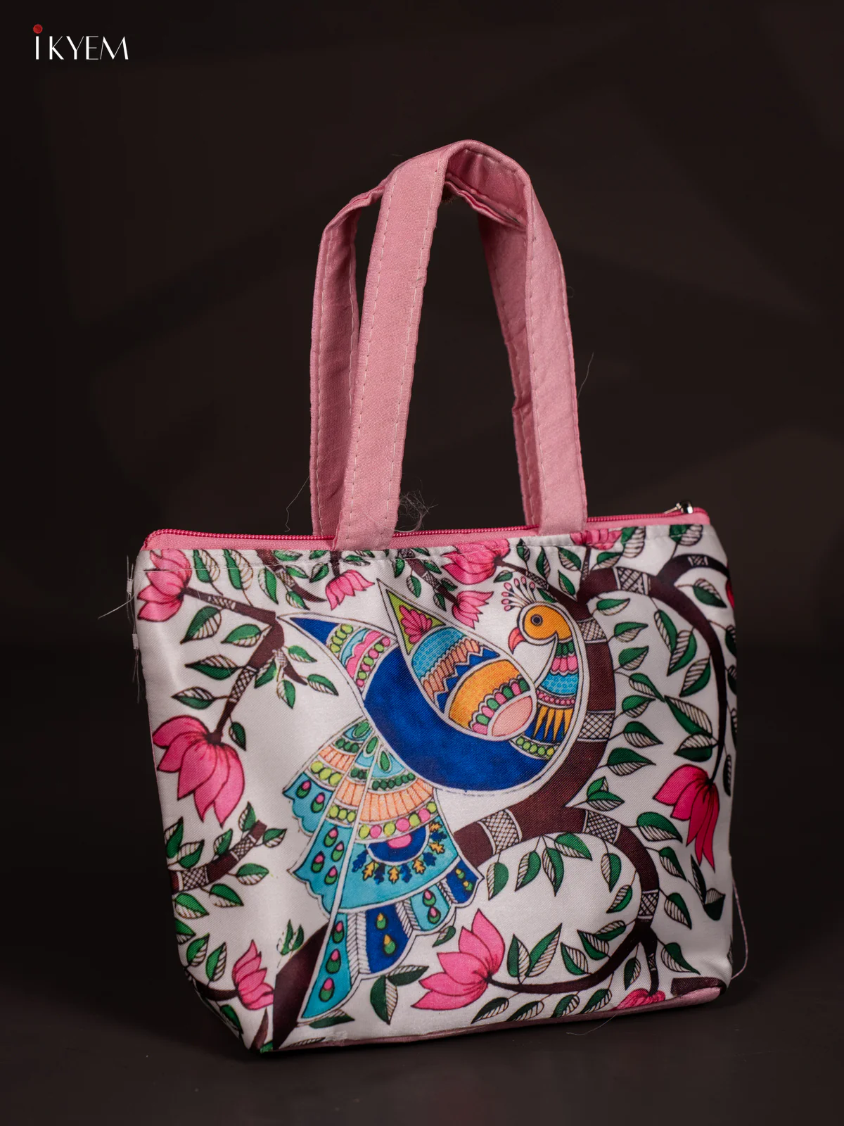 Peacock Designer Handbag - Baby Pink - 7 Inch - KJ04126 - Image 2