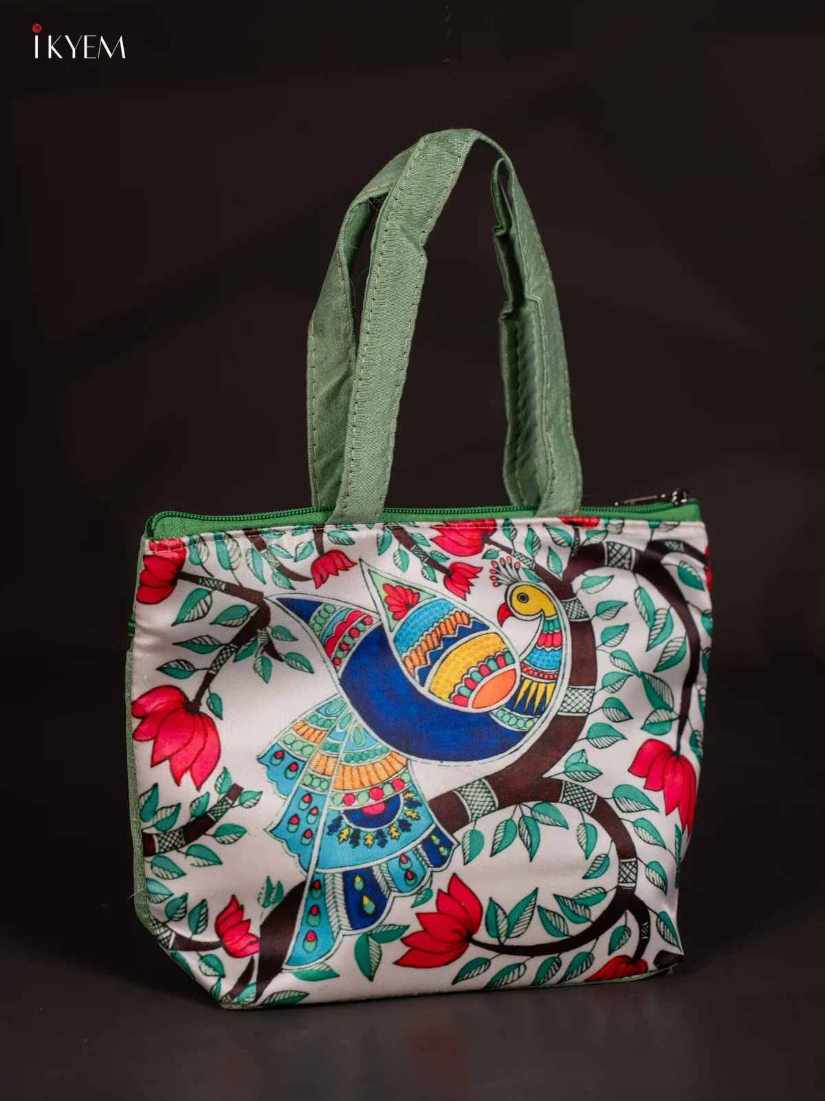 Peacock Designer Handbag - Green - 7 Inch - KJ04127 - Image 2