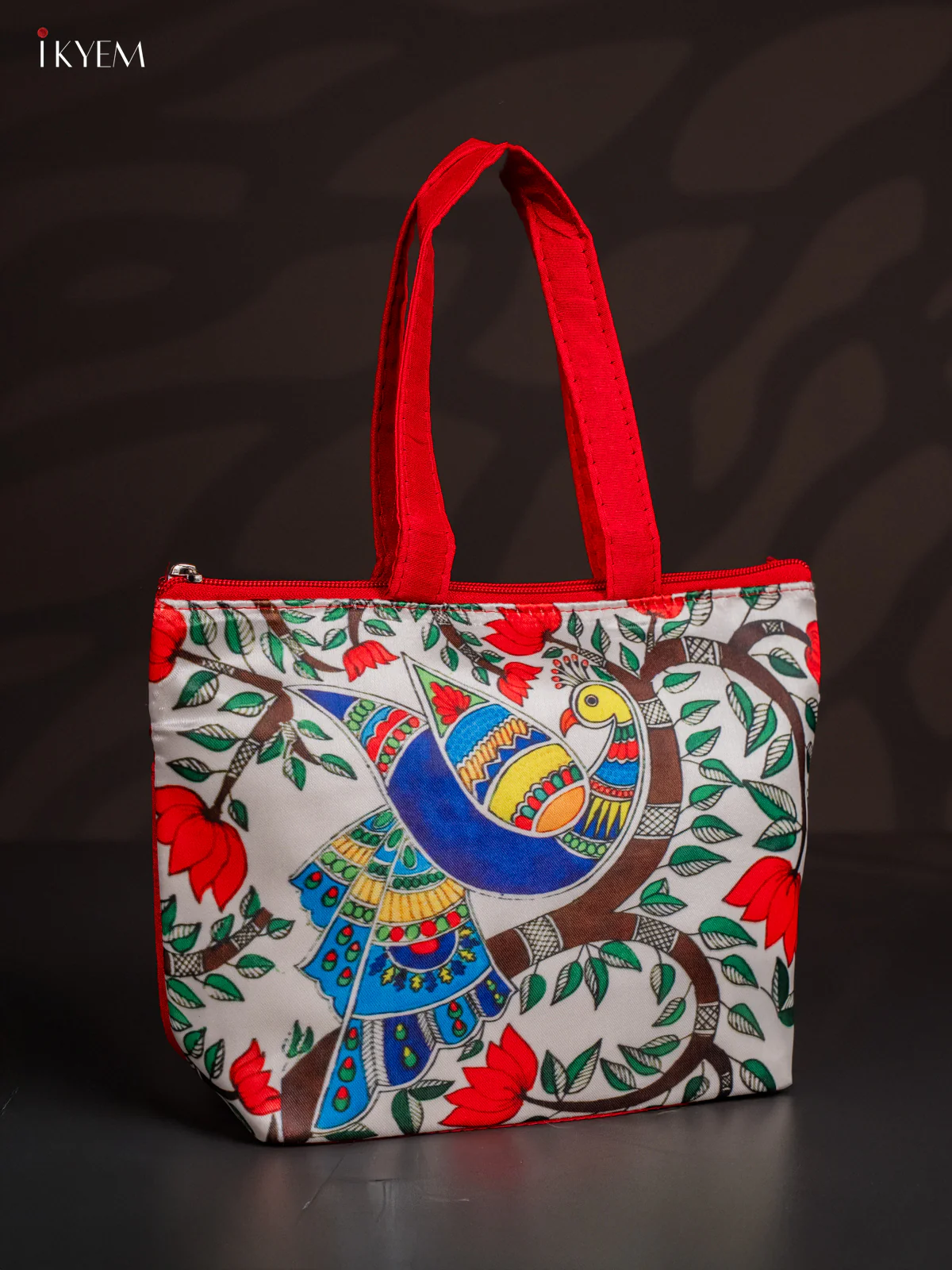 Peacock Designer Handbag - Red - 7 Inch - KJ04129 - Image 2