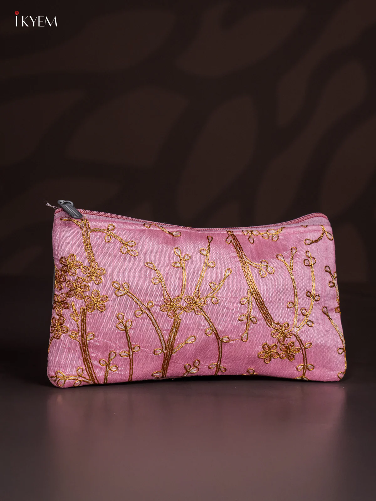 Embroidered Purse - Baby Pink - 5 Inch - KJ04132 - Image 2