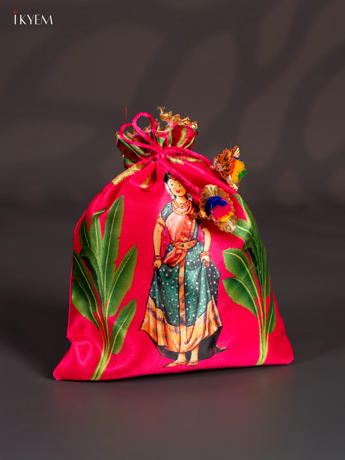 Half Saree Girl Potli Bag - Pink - KJ11111 - Image 2