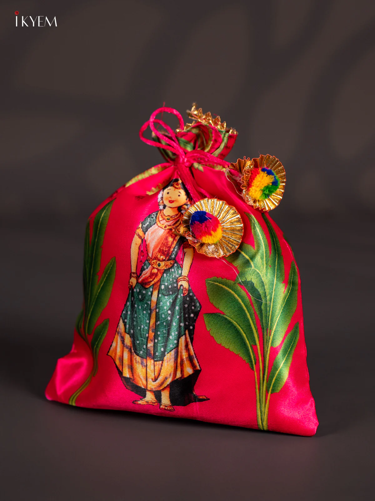 Half Saree Girl Potli Bag - Pink - KJ11111 - Image 3