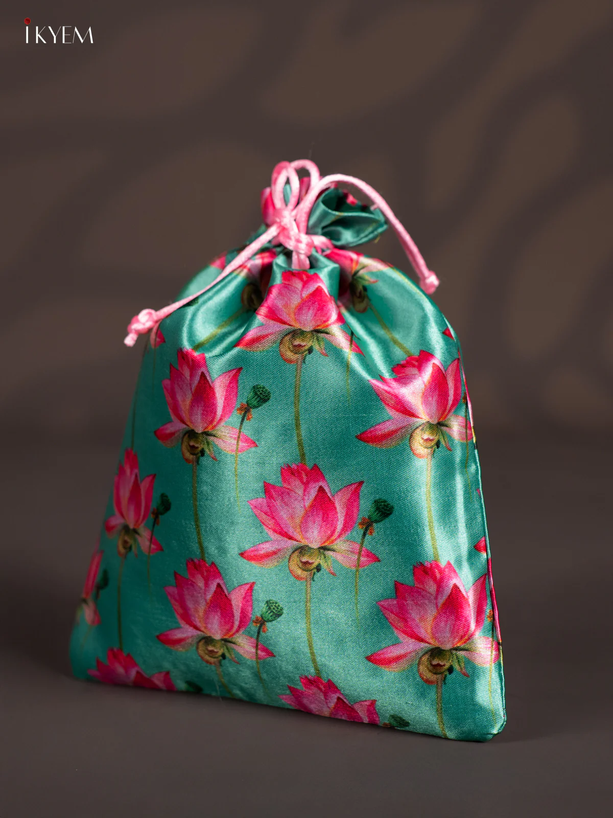 Lotus Potli Bag - Teal - KJ11155 - Image 3