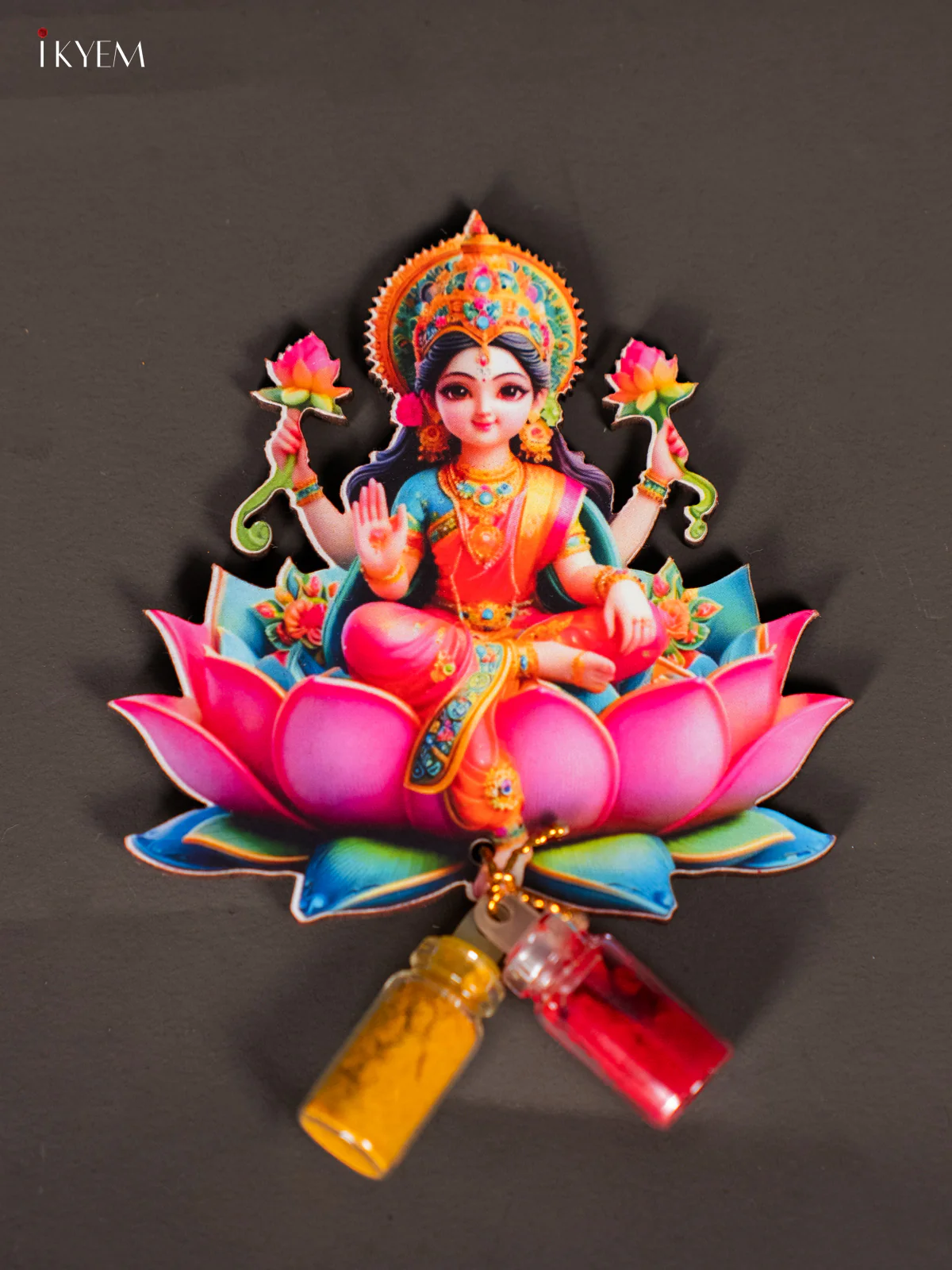 Lakhsmi Haldi Kumkum Bottle - 3 Inches - KJ11172